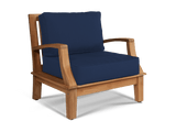 Grande Teak Navy Outdoor Club Chair with Sunbrella® Cushion - Ornate Home