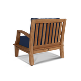 Grande Teak Navy Outdoor Club Chair with Sunbrella® Cushion - Ornate Home