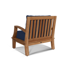 Grande Teak Navy Outdoor Club Chair with Sunbrella® Cushion - Ornate Home