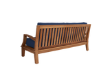 Grande Teak Navy Outdoor Sofa with Sunbrella® Cushion - Ornate Home