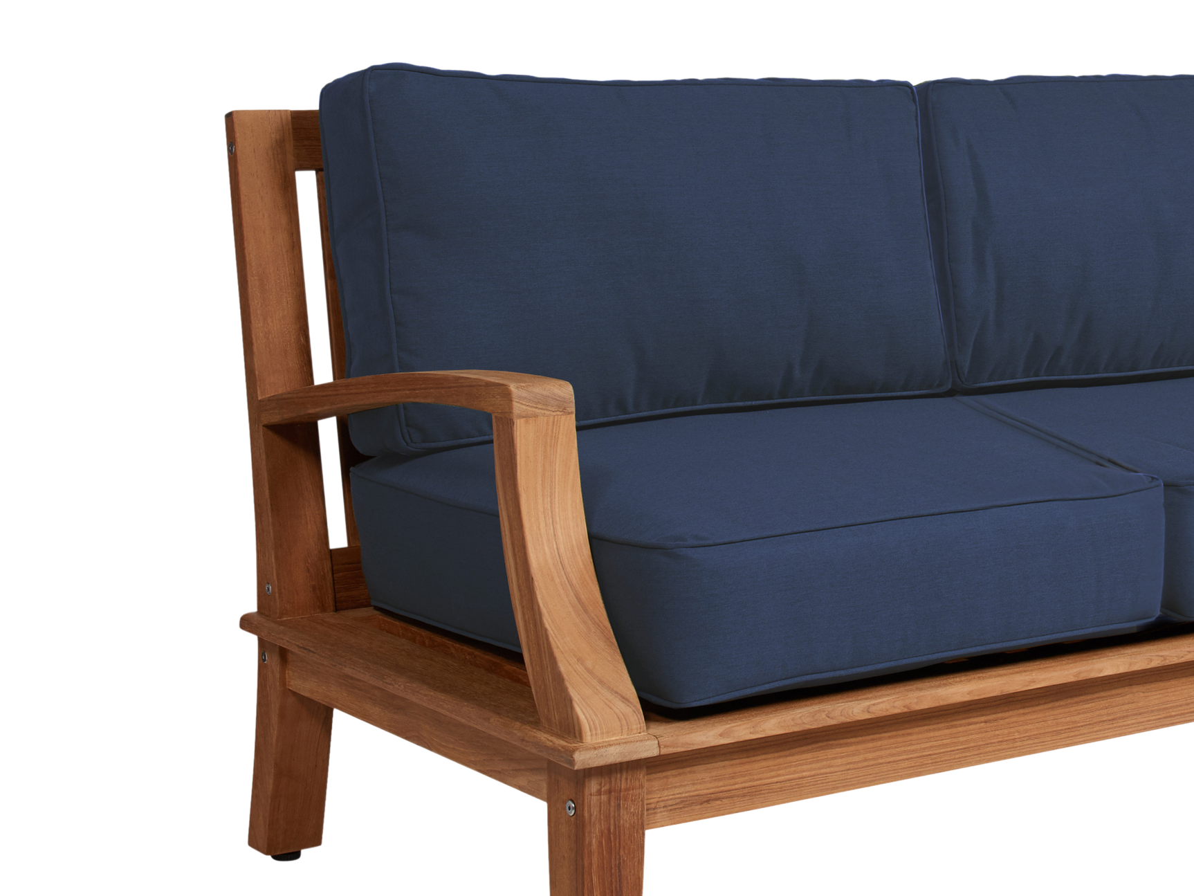 Grande Teak Navy Outdoor Sofa with Sunbrella® Cushion - Ornate Home