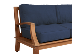 Grande Teak Navy Outdoor Sofa with Sunbrella® Cushion - Ornate Home