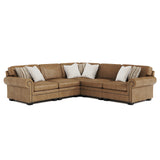 Grandview Brown Leather Sectional - Ornate Home