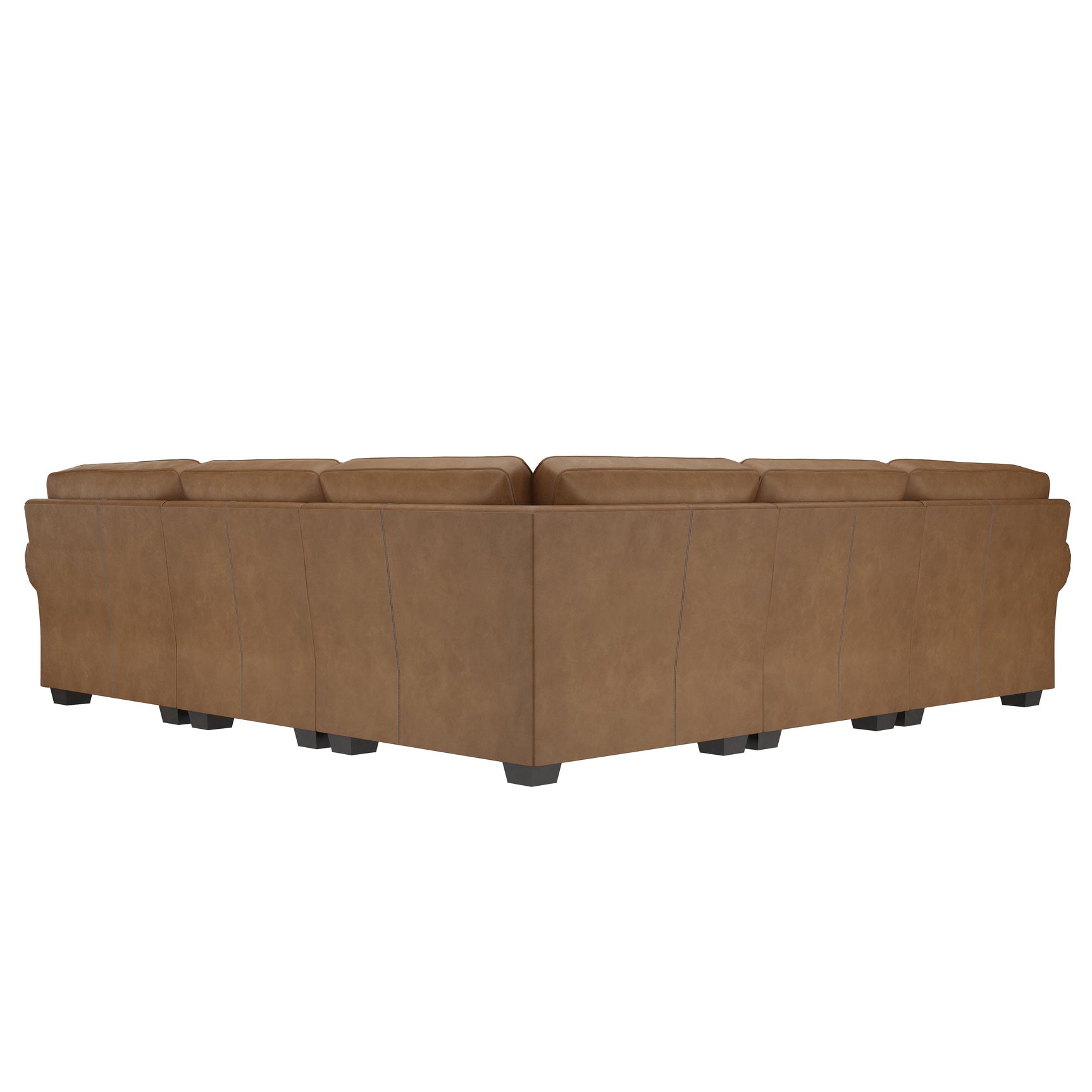 Grandview Camel Leather Sectional - Ornate Home