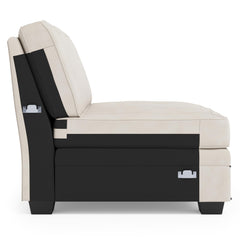 Grandview Noir Armless Chair Without Pillows - Ornate Home