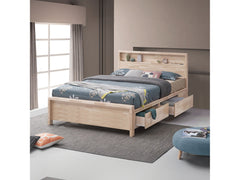 Grange Whitewash Queen Bed - Ornate Home
