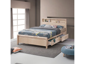 Grange Whitewash Queen Bed - Ornate Home