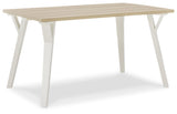 Grannen White & Natural Dining Table - Ornate Home