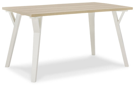 Grannen White & Natural Dining Table - Ornate Home