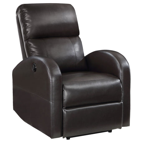 Grant Brown Power Recliner - Ornate Home