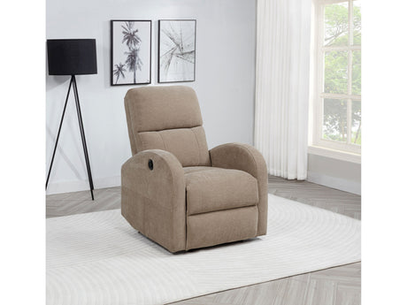 Grant Camel Fabric Upholstered Power Recliner Chair - Ornate Home