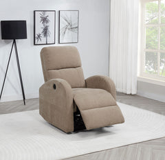Grant Camel Fabric Upholstered Power Recliner Chair - Ornate Home