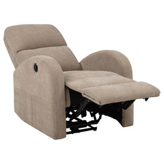 Grant Camel Fabric Upholstered Power Recliner Chair - Ornate Home