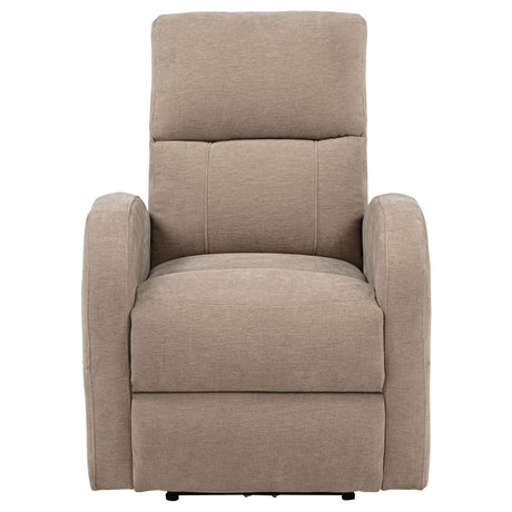 Grant Camel Fabric Upholstered Power Recliner Chair - Ornate Home