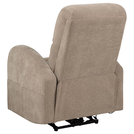 Grant Camel Fabric Upholstered Power Recliner Chair - Ornate Home