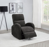 Grant Charcoal Grey Fabric Upholstered Power Recliner Chair - Ornate Home