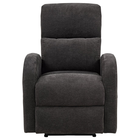 Grant Charcoal Grey Fabric Upholstered Power Recliner Chair - Ornate Home