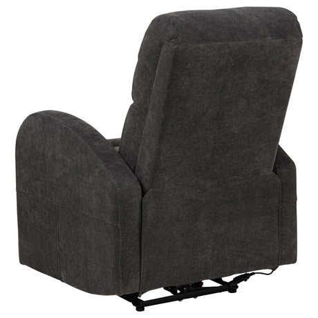 Grant Charcoal Grey Fabric Upholstered Power Recliner Chair - Ornate Home
