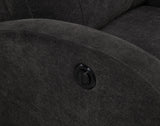 Grant Charcoal Grey Fabric Upholstered Power Recliner Chair - Ornate Home