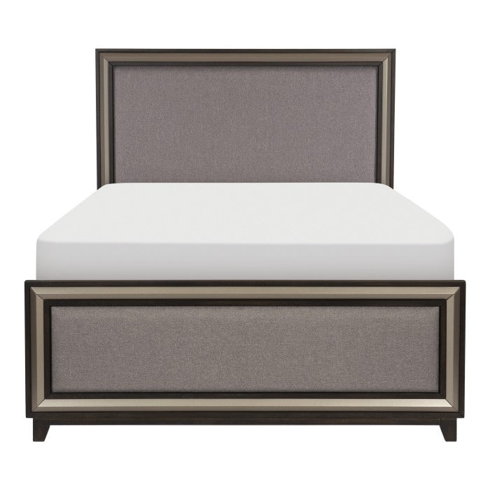 Grant Ebony/Silver California King Bed - Ornate Home