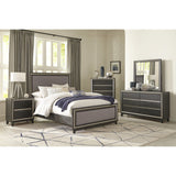 Grant Ebony/Silver Eastern King Bed - Ornate Home