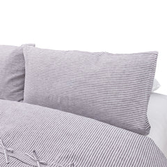 Grant Grey/White 5-Piece Duvet Set - Ornate Home