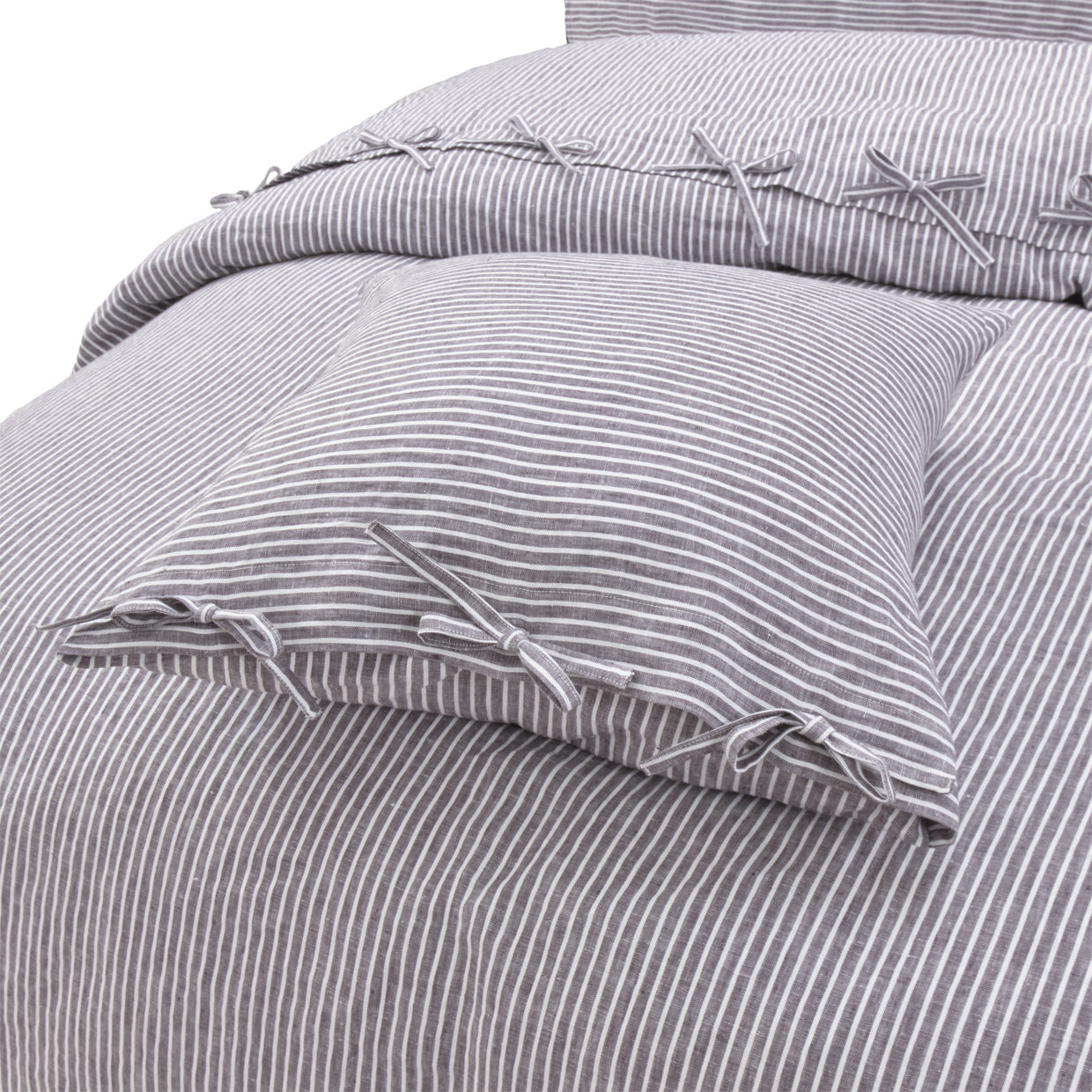 Grant Grey/White 5-Piece Duvet Set - Ornate Home