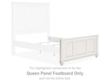 Grantoni White Queen Panel Footboard B3290-54 - Ornate Home
