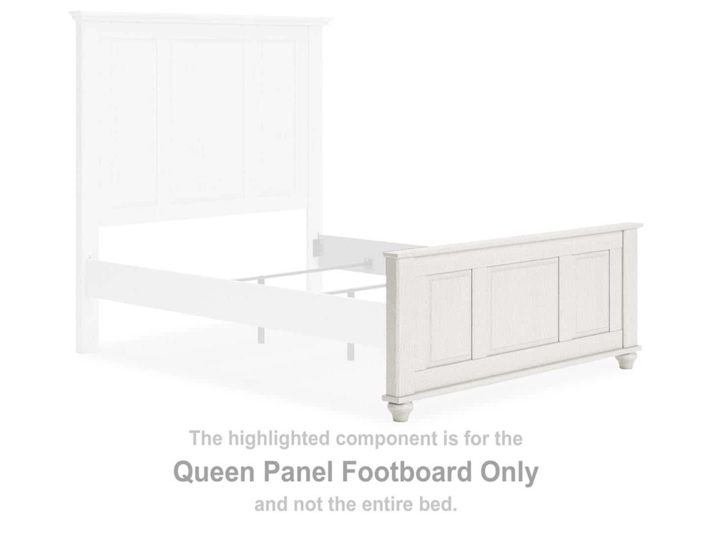 Grantoni White Queen Panel Footboard B3290-54 - Ornate Home