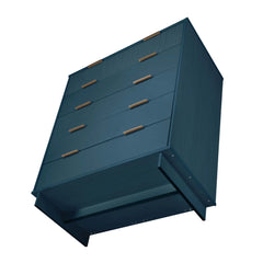 Granville 2-Piece Granville Tall Chest and Standard Dresser Set in Midnight Blue - Ornate Home