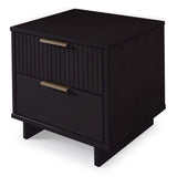 Granville 2-Piece Standard Dresser and Nightstand Set in Black - Ornate Home