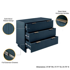 Granville 2-Piece Standard Dresser and Nightstand Set in Midnight Blue - Ornate Home