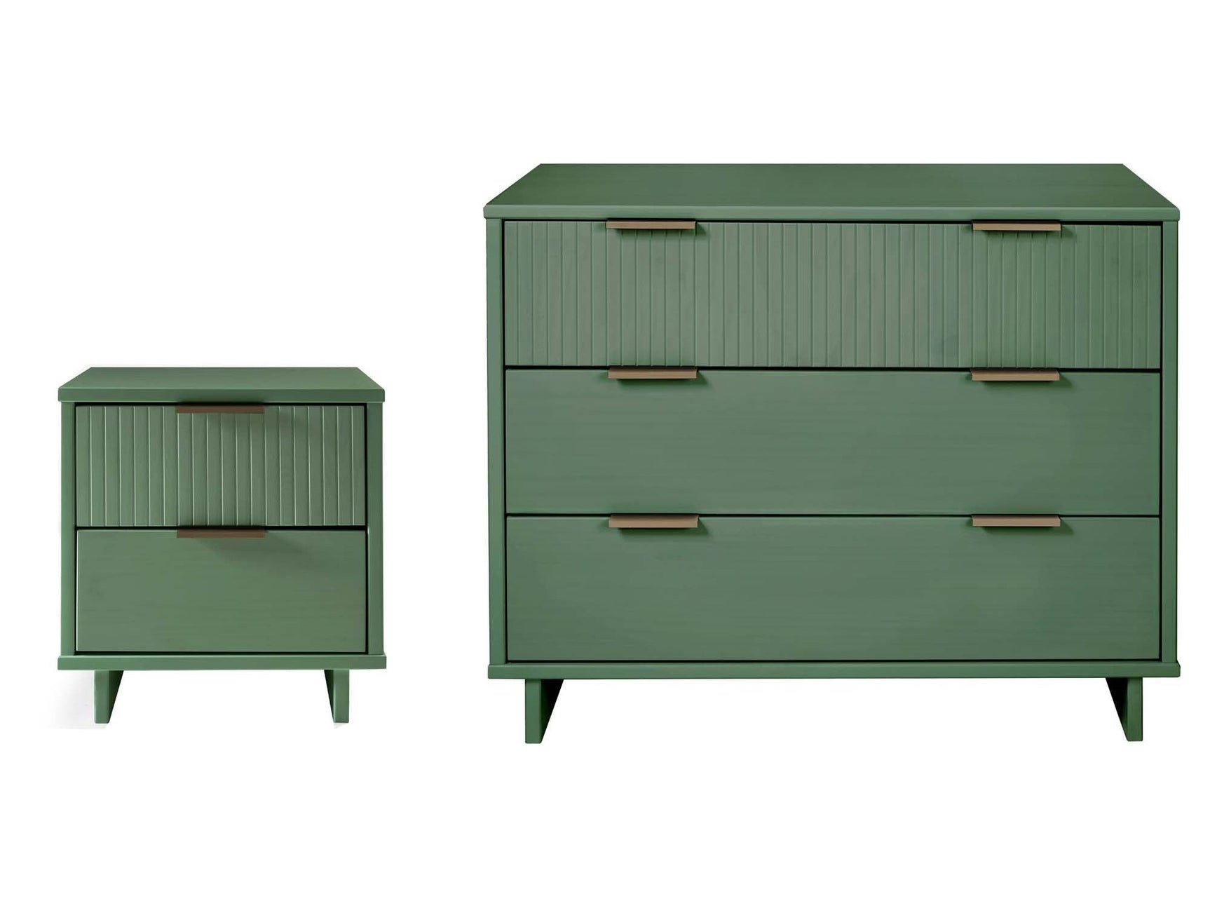 Granville 2-Piece Standard Dresser and Nightstand Set in Sage Green - Ornate Home