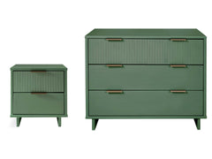 Granville 2-Piece Standard Dresser and Nightstand Set in Sage Green - Ornate Home