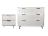 Granville 2-Piece Standard Dresser and Nightstand Set in White - Ornate Home