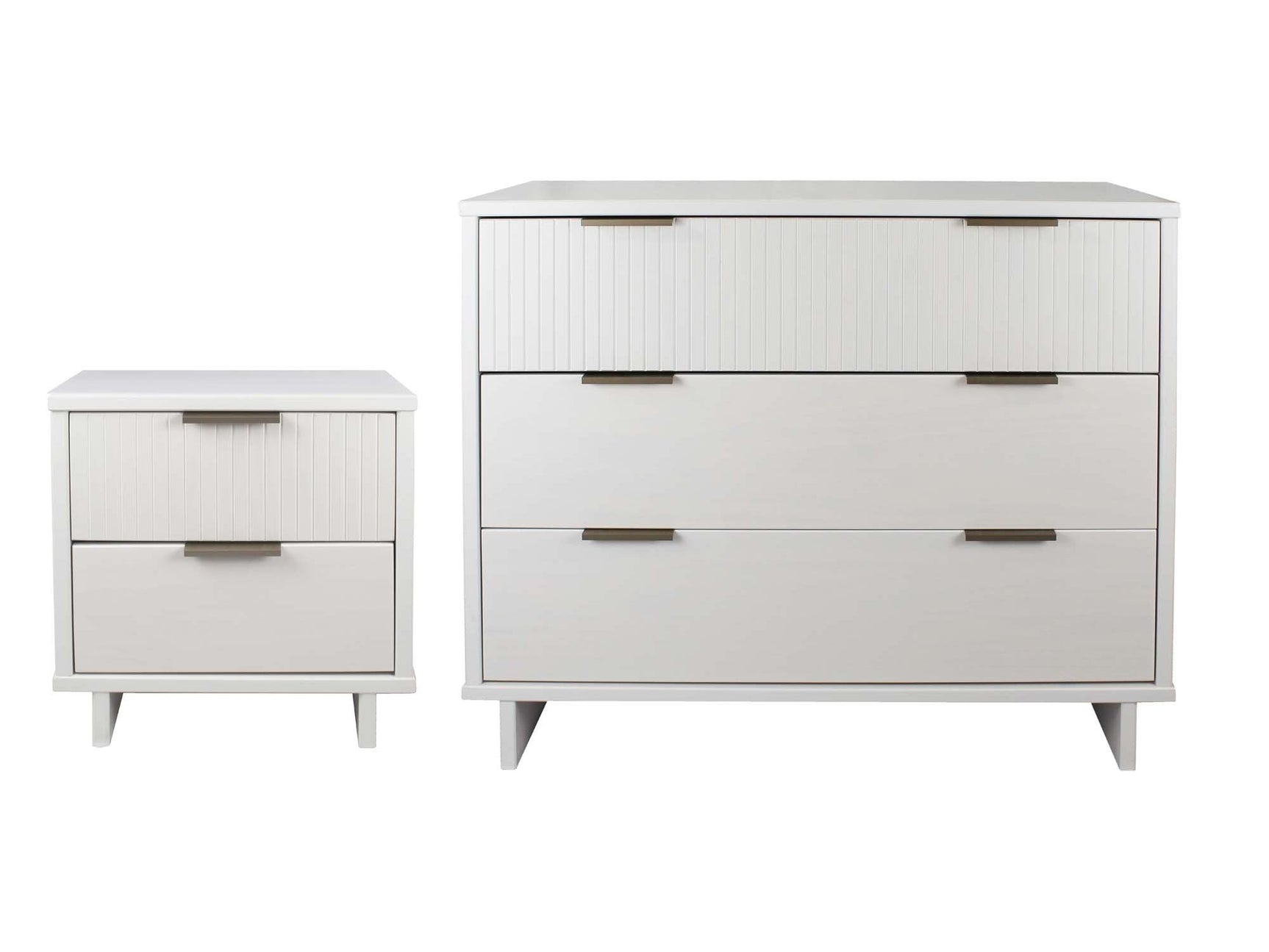 Granville 2-Piece Standard Dresser and Nightstand Set in White - Ornate Home