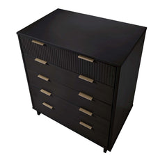 Granville 2-Piece Tall Chest and Double Dresser Set in Black - Ornate Home