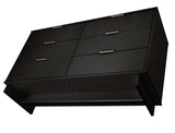 Granville 2-Piece Tall Chest and Double Dresser Set in Black - Ornate Home