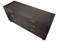 Granville 2-Piece Tall Chest and Double Dresser Set in Dark Grey - Ornate Home