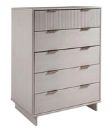 Granville 2-Piece Tall Chest and Double Dresser Set in Light Grey - Ornate Home