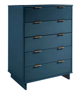 Granville 2-Piece Tall Chest and Double Dresser Set in Midnight Blue - Ornate Home