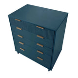 Granville 2-Piece Tall Chest and Double Dresser Set in Midnight Blue - Ornate Home