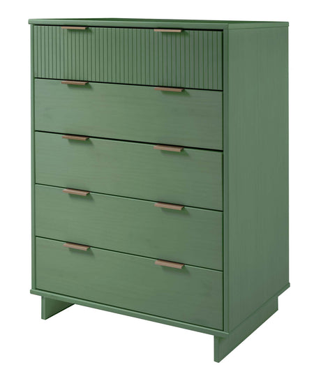 Granville 2-Piece Tall Chest and Double Dresser Set in Sage Green - Ornate Home