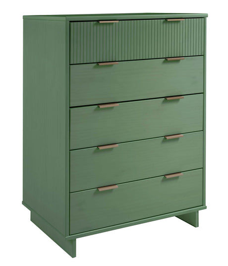 Granville 2-Piece Tall Chest and Double Dresser Set in Sage Green - Ornate Home