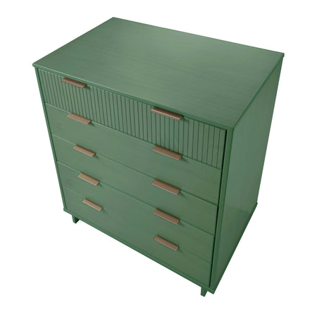 Granville 2-Piece Tall Chest and Double Dresser Set in Sage Green - Ornate Home