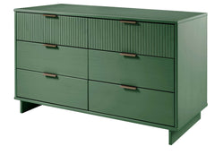 Granville 2-Piece Tall Chest and Double Dresser Set in Sage Green - Ornate Home