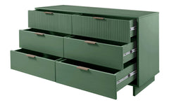 Granville 2-Piece Tall Chest and Double Dresser Set in Sage Green - Ornate Home