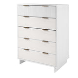 Granville 2-Piece Tall Chest and Double Dresser Set in White - Ornate Home