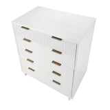 Granville 2-Piece Tall Chest and Double Dresser Set in White - Ornate Home