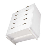 Granville 2-Piece Tall Chest and Double Dresser Set in White - Ornate Home